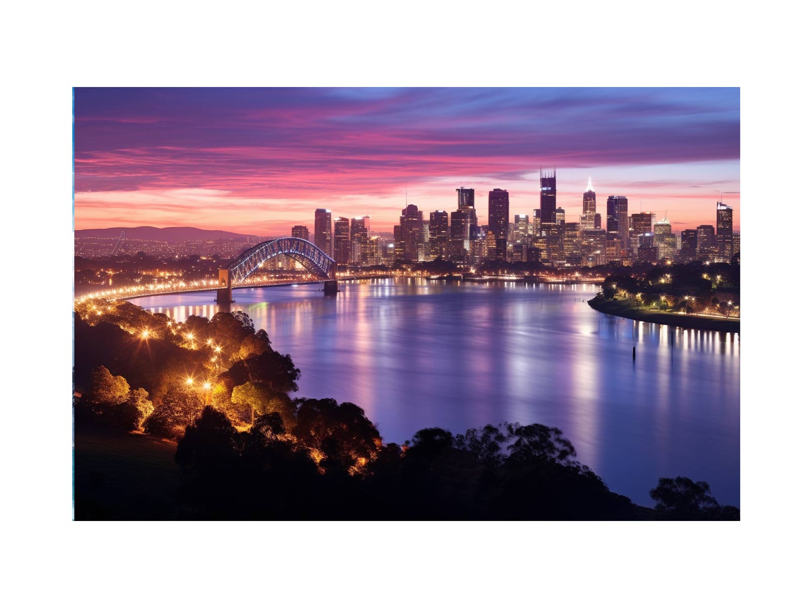 Brisbane River Canvas Art Print-0