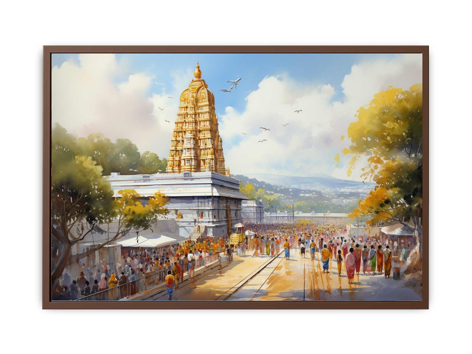 Tirupati Balaji Temple Canvas Art Print-6