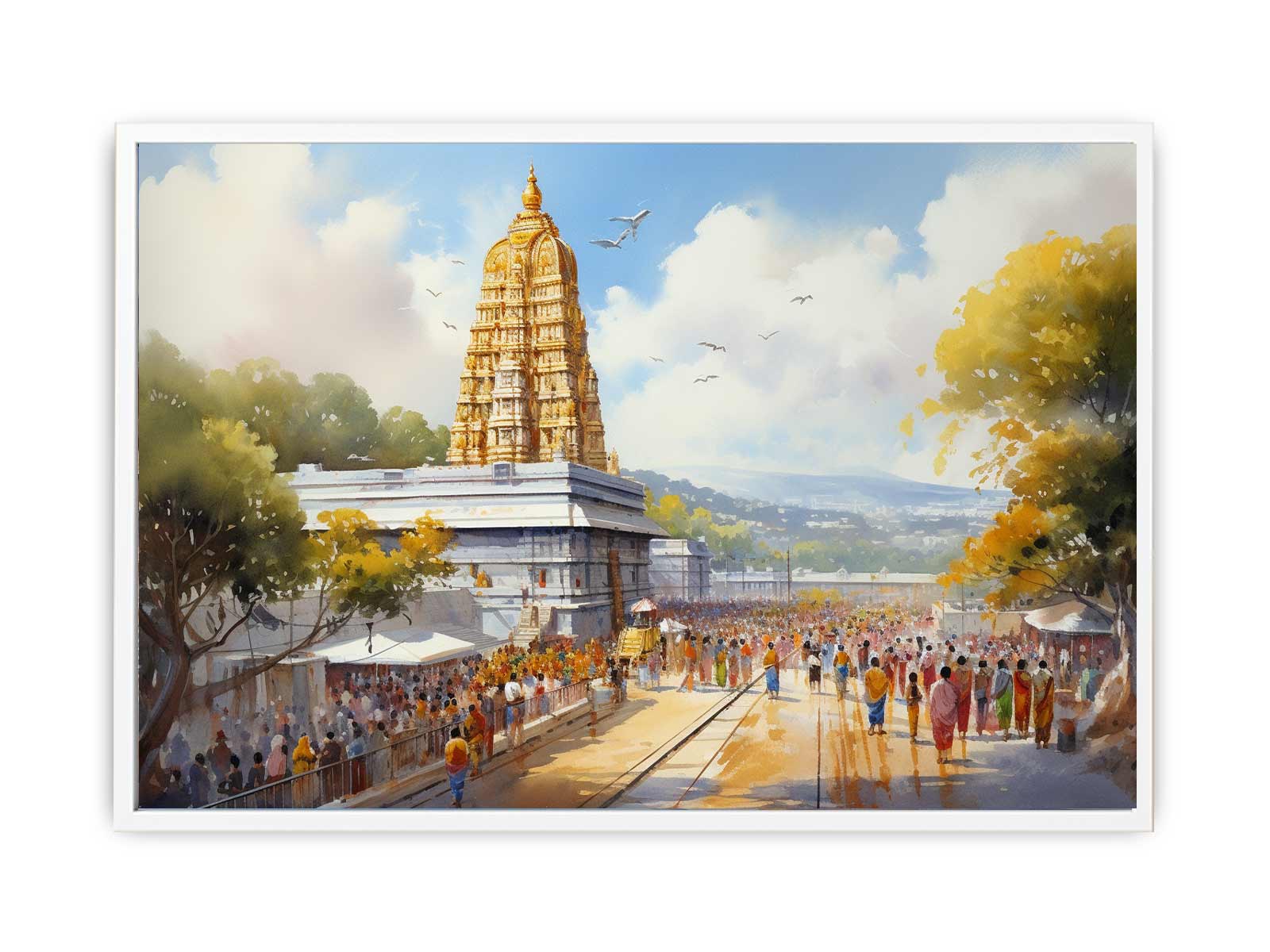 Tirupati Balaji Temple Canvas Art Print-5