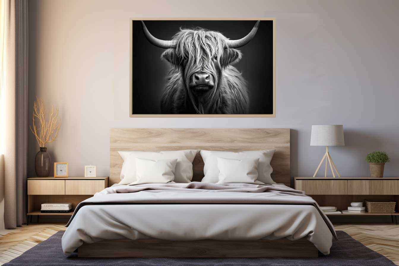 Black And White Highland  Cow-2