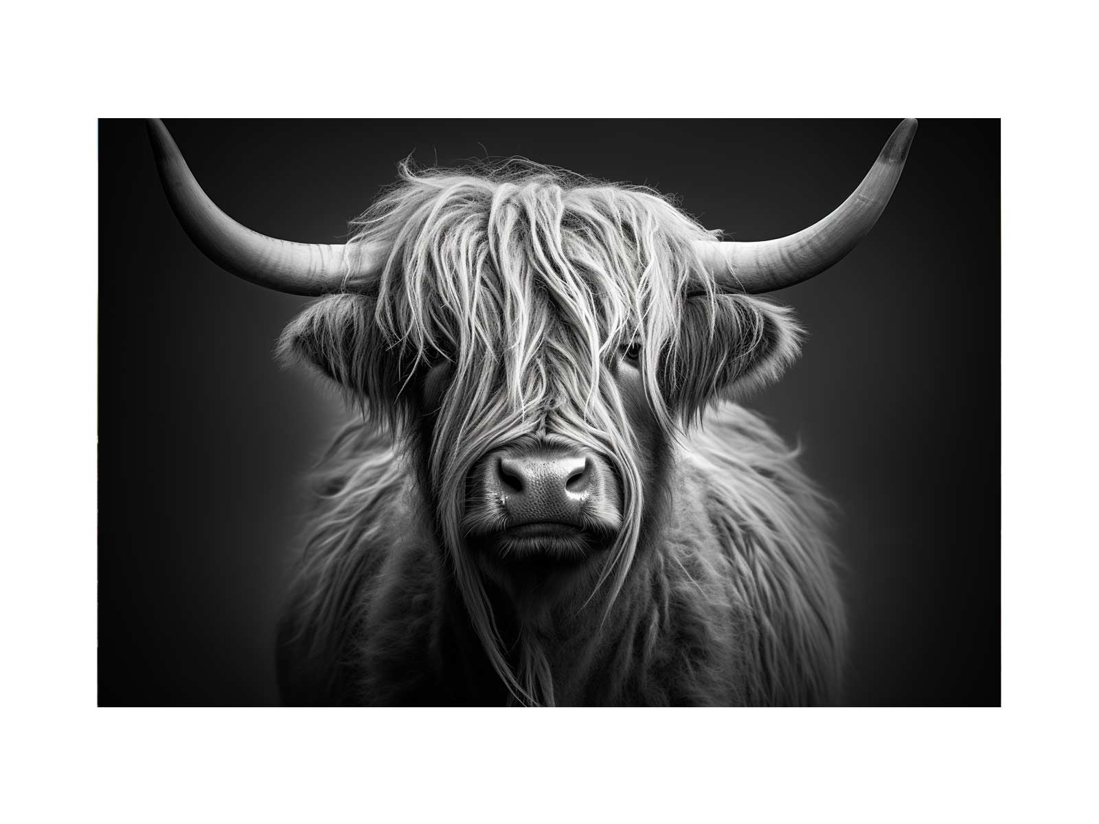 Black And White Highland  Cow-0