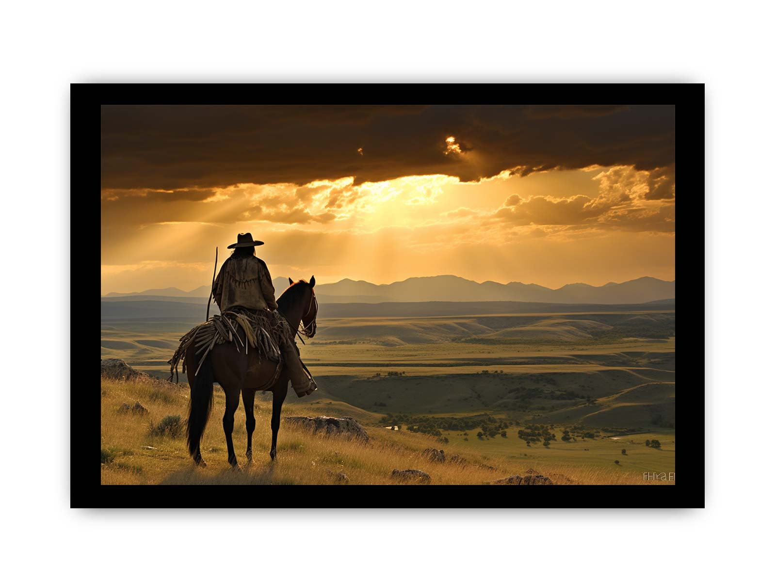 Montana Horse Rider  Canvas Art Print-7