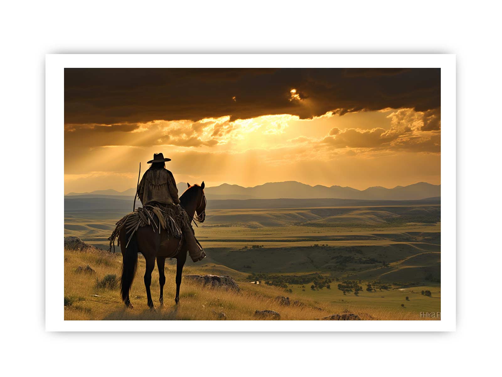 Montana Horse Rider  Canvas Art Print-8