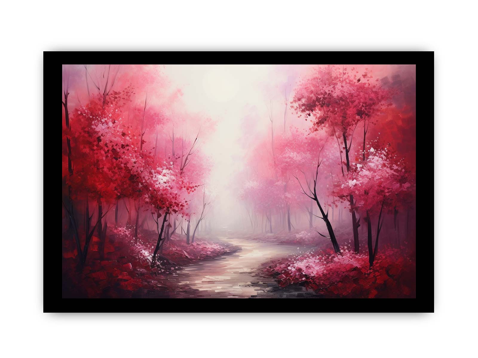 Red Forest Canvas Art Print-7