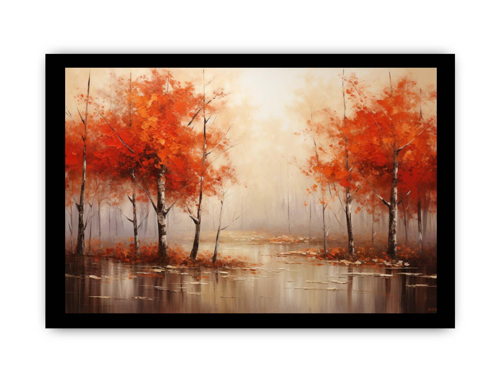 Red Forest  Art Canvas Art Print-7
