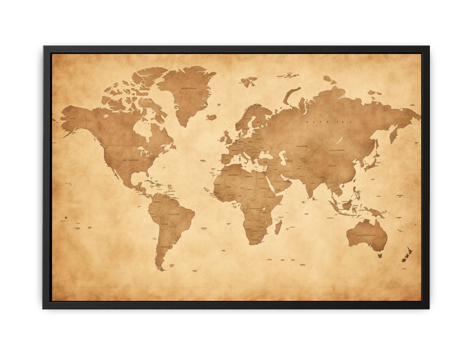 Antique World Map Canvas Art Print-4