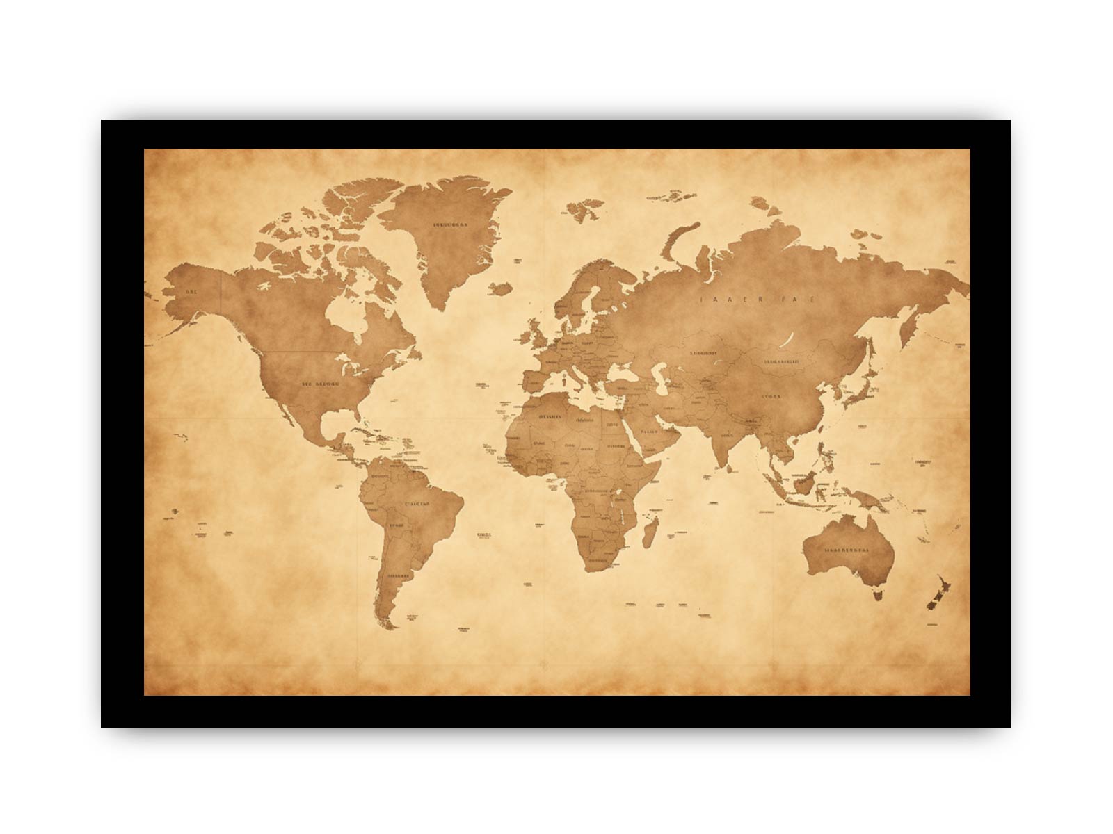 Antique World Map Canvas Art Print-7