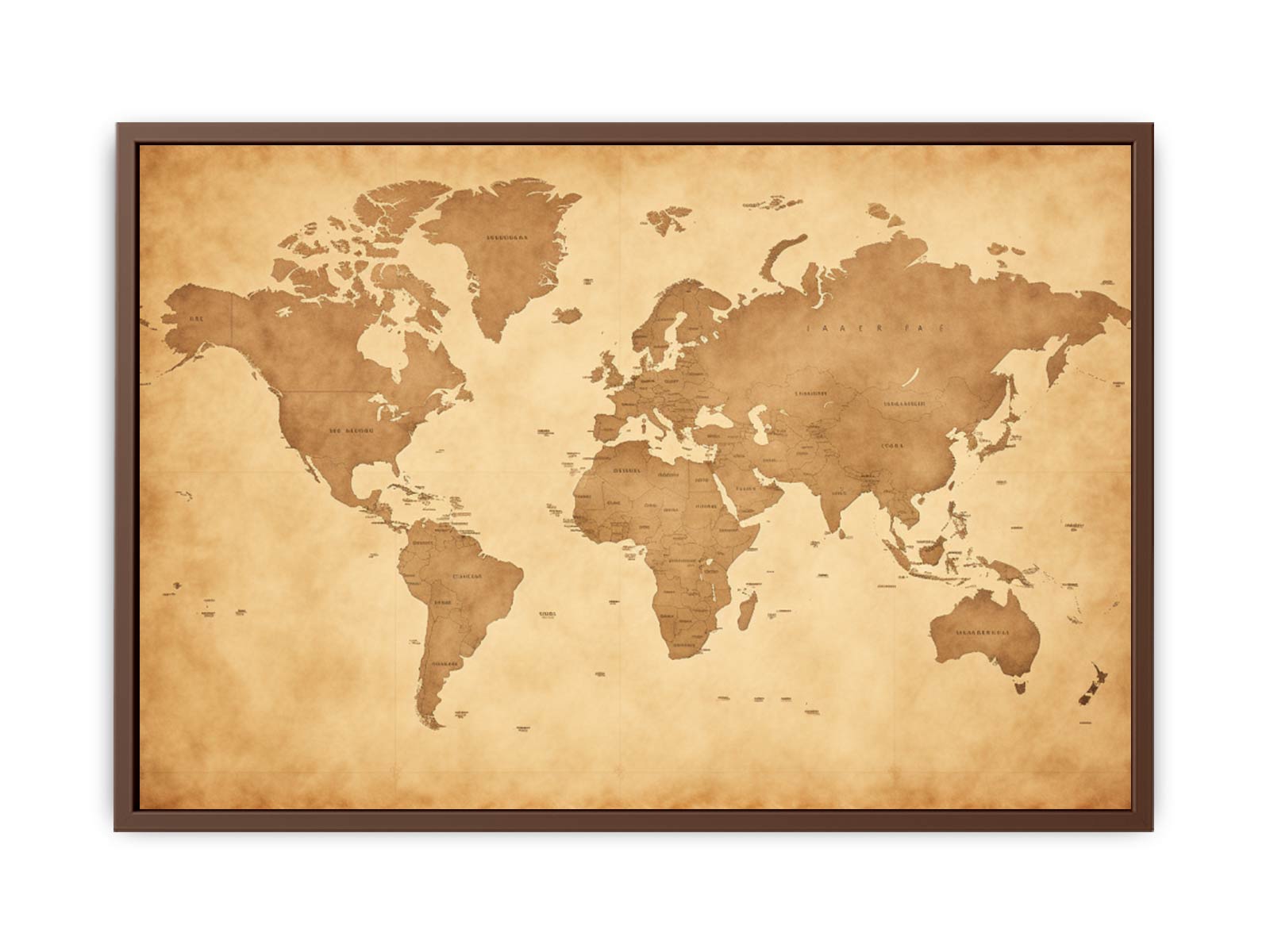 Antique World Map Canvas Art Print-6