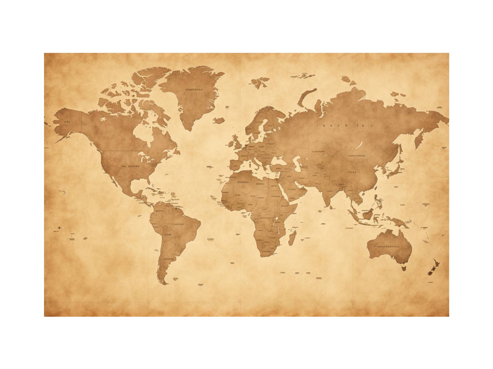 Antique World Map Canvas Art Print-0