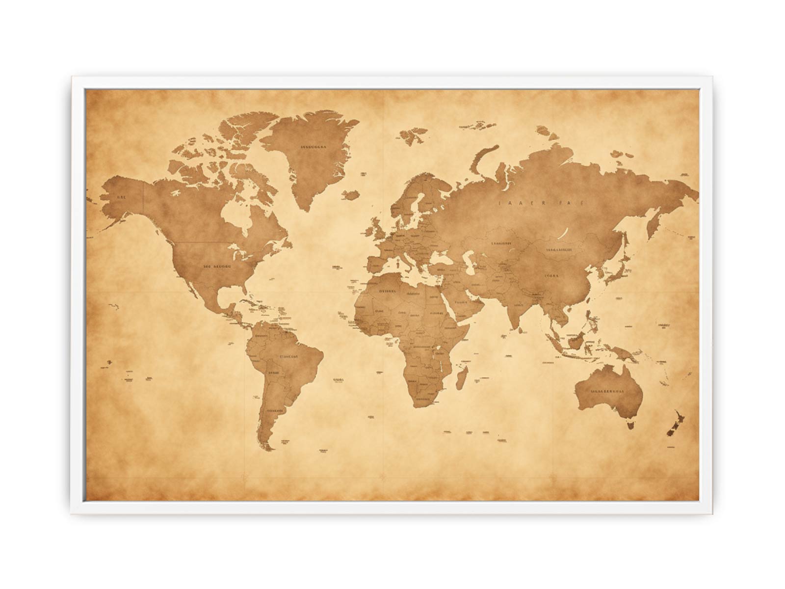 Antique World Map Canvas Art Print-5