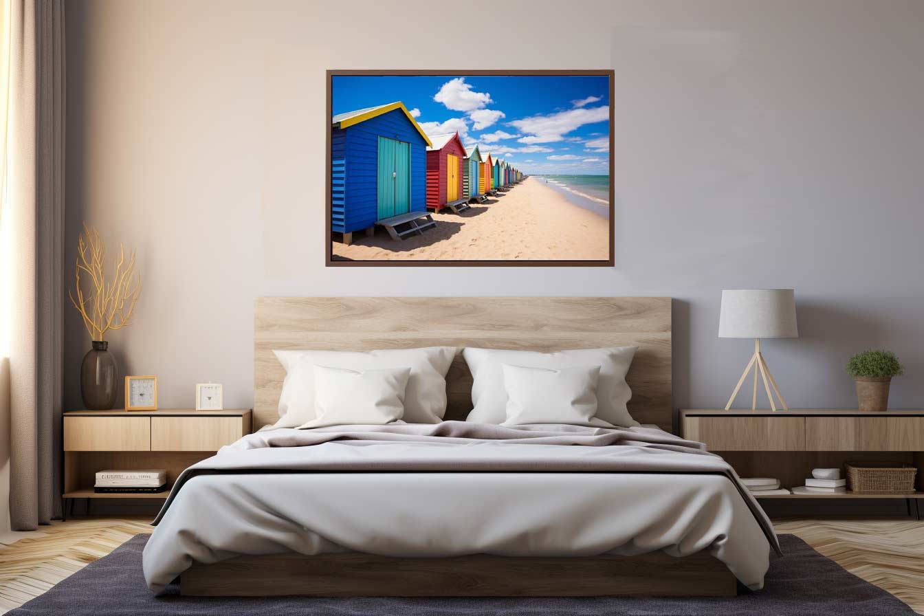 Beach Huts Melbourne Australia Canvas Art Print-1