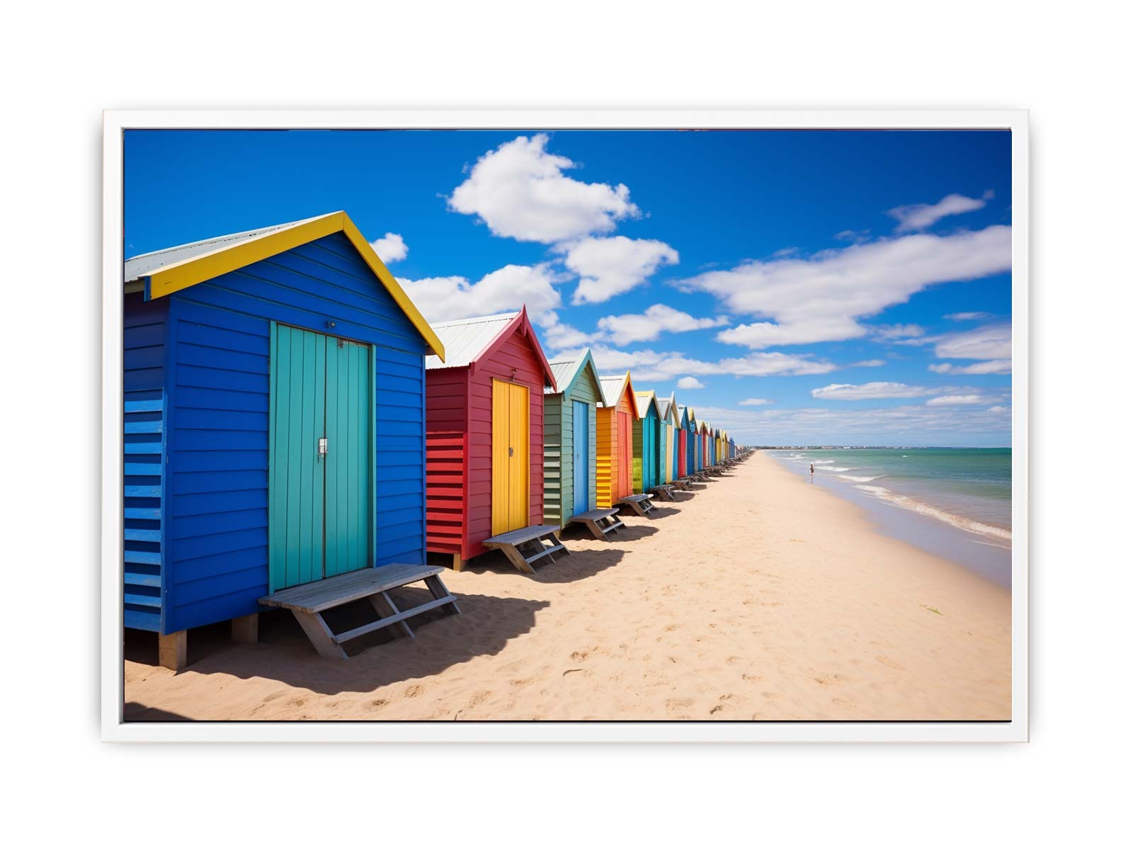 Beach Huts Melbourne Australia Canvas Art Print-5