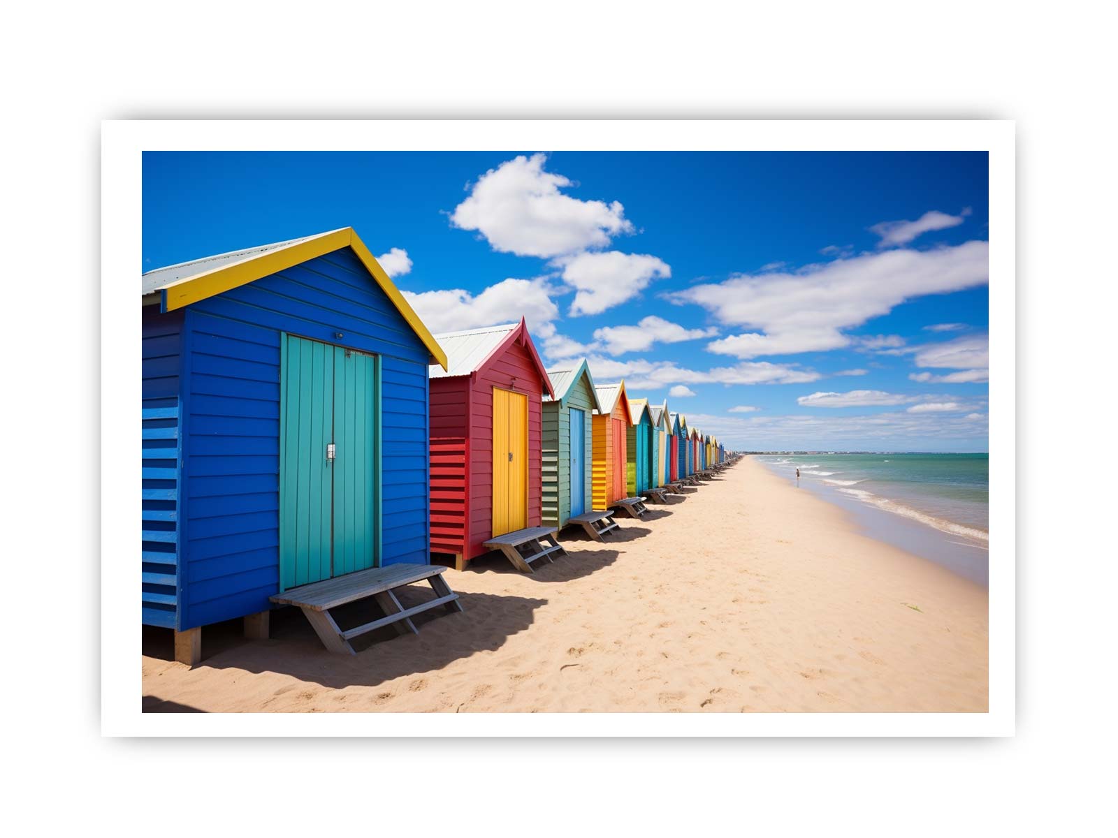 Beach Huts Melbourne Australia Canvas Art Print-8