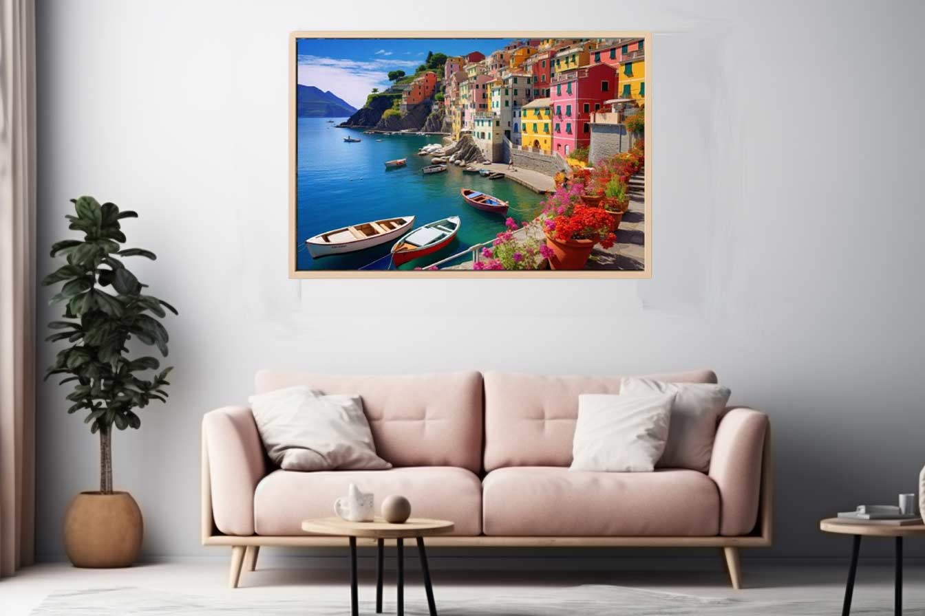 Cinque Terre in Italy Canvas Art Print-2