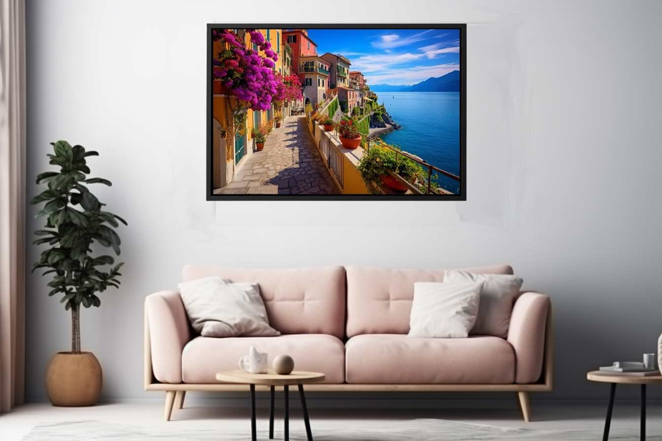 Cinque Terre in Italy Art Canvas Art Print-1