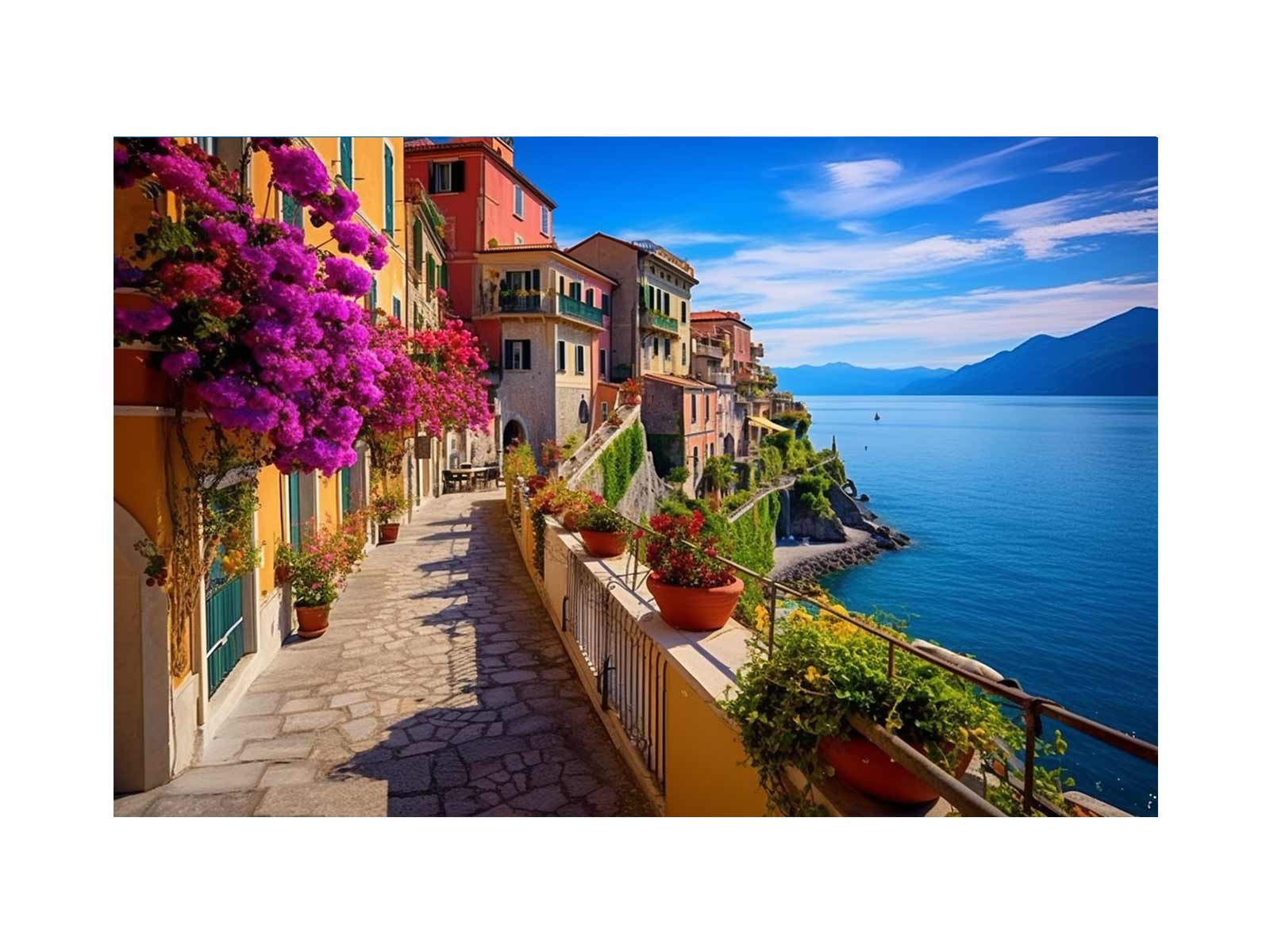 Cinque Terre in Italy Art Canvas Art Print-0