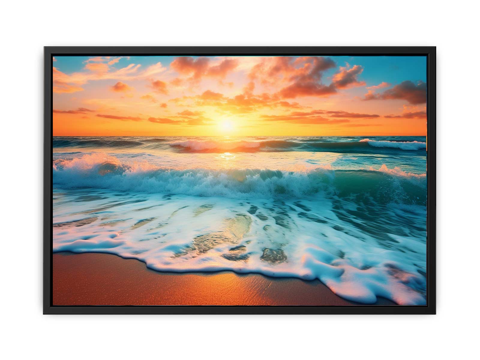 Sunset Beach Canvas Art Print-4