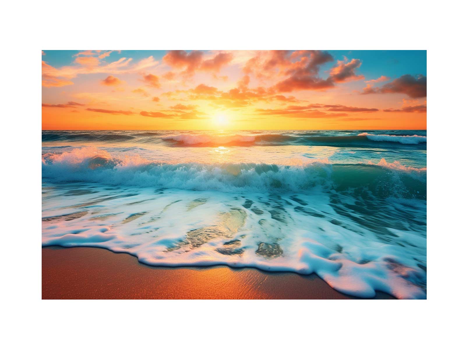 Sunset Beach Canvas Art Print-0
