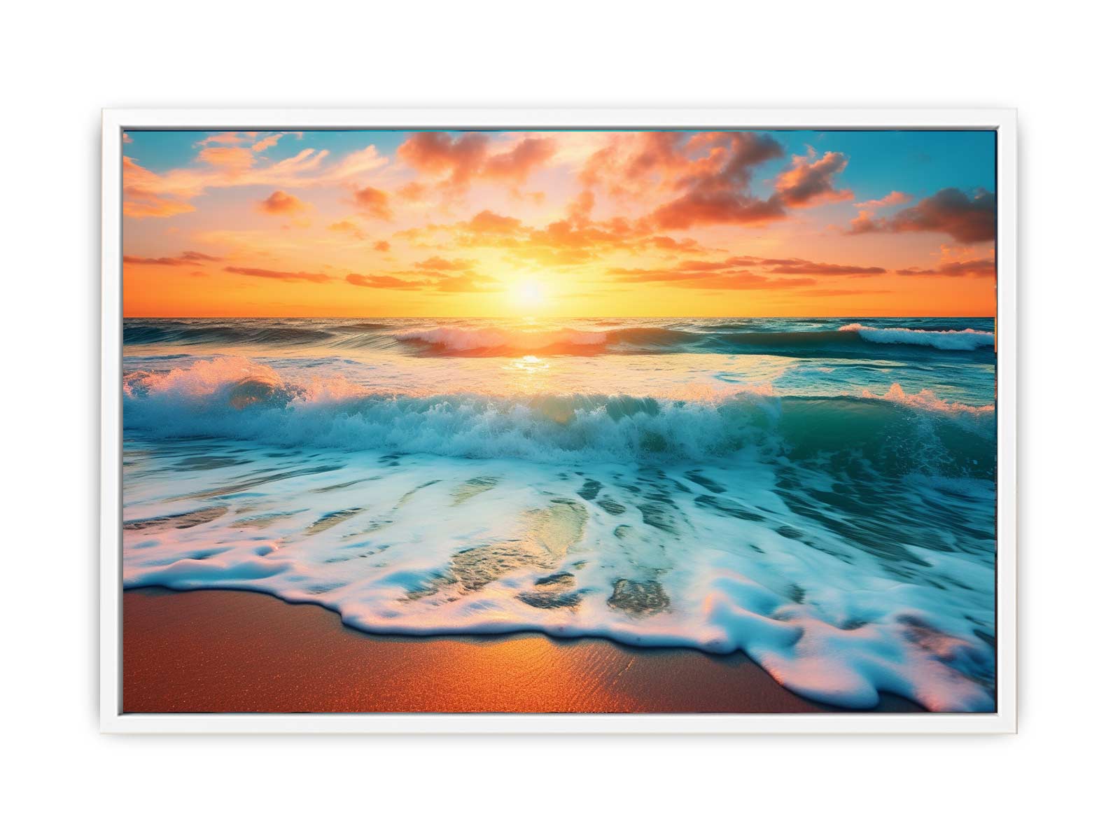 Sunset Beach Canvas Art Print-5