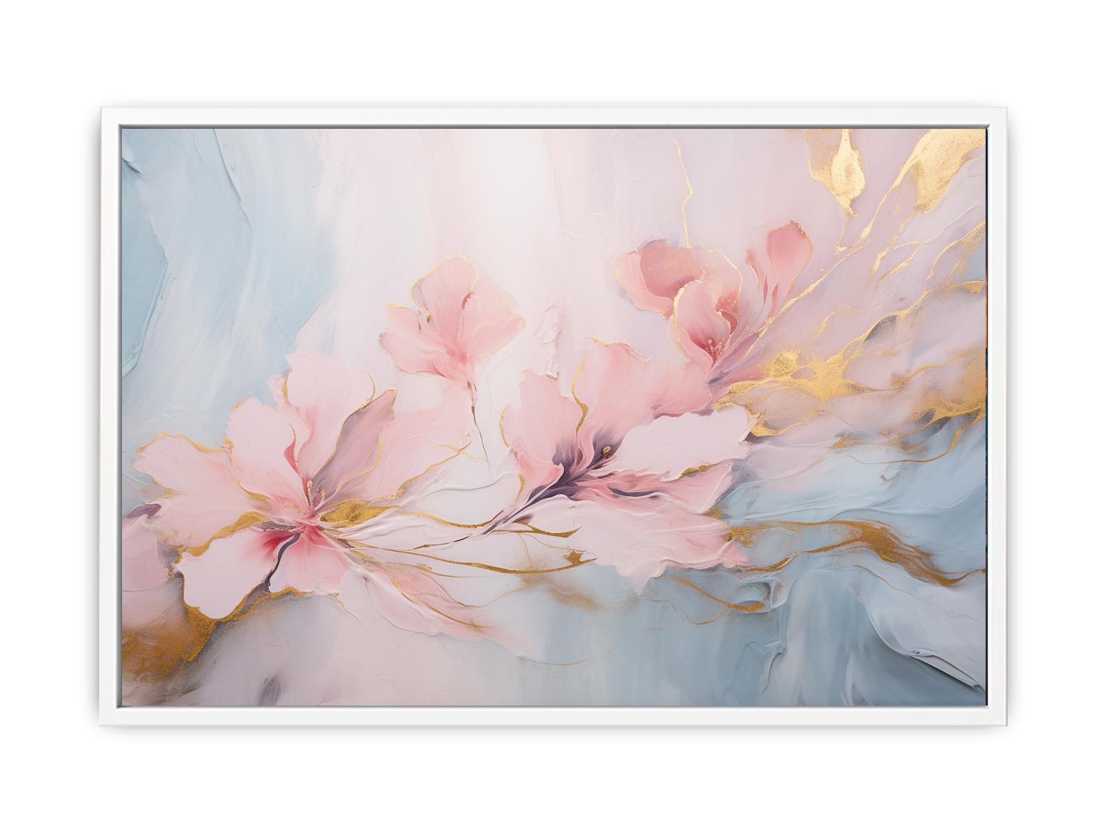 Flower Fine Art marble  Canvas Art Print-5
