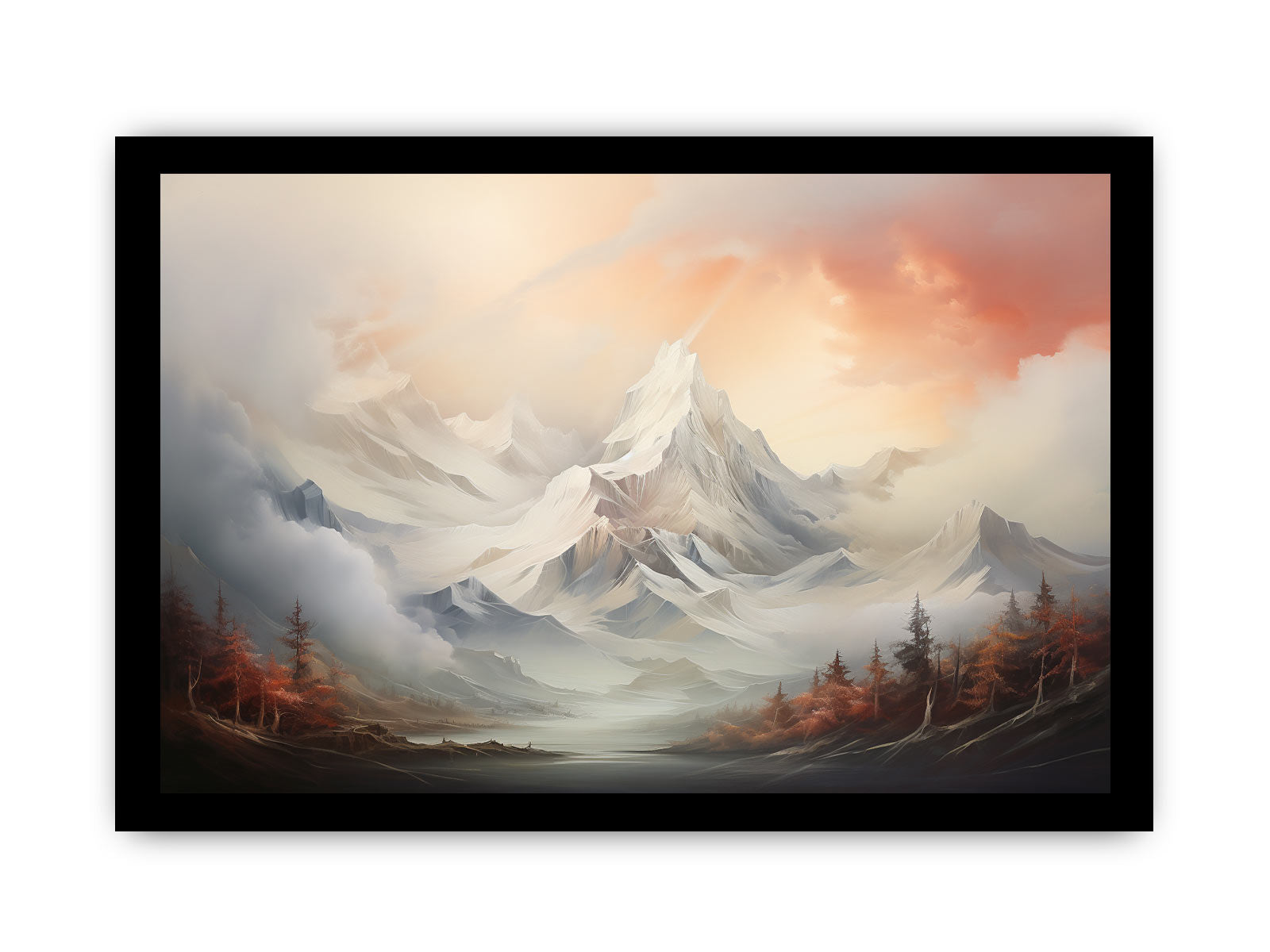 White Mountian  Canvas Art Print-7
