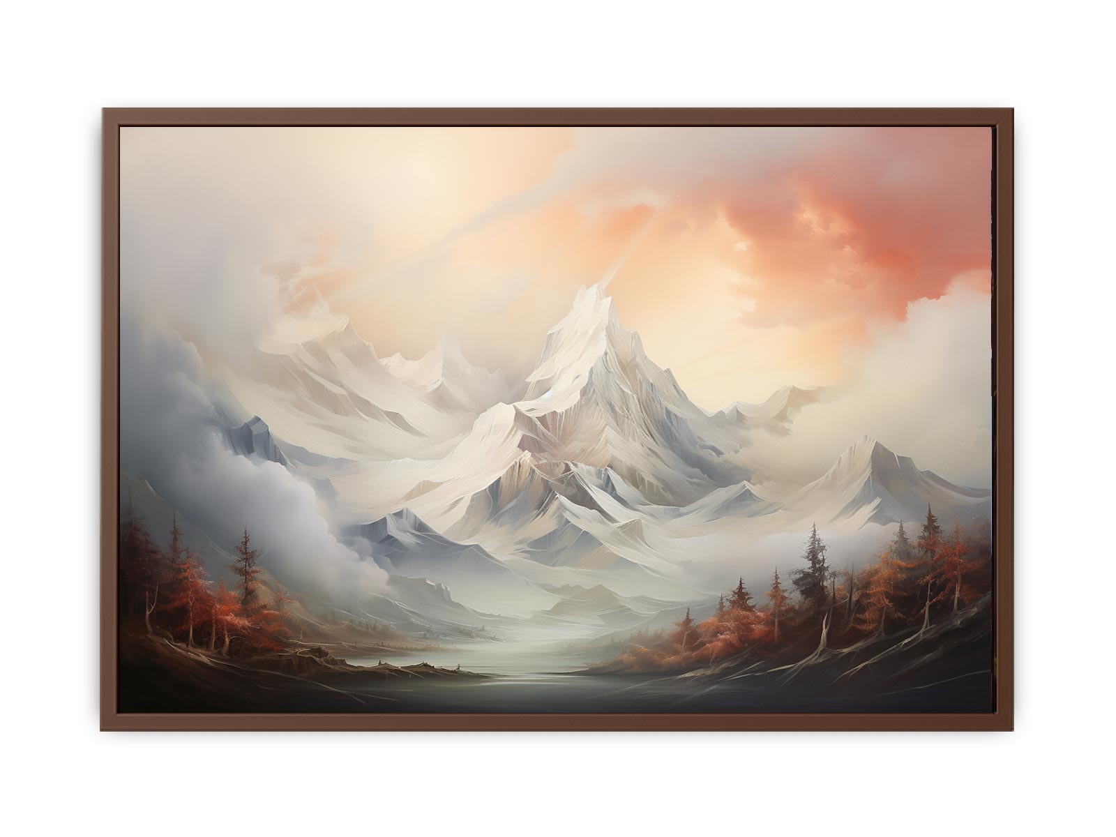 White Mountian  Canvas Art Print-6