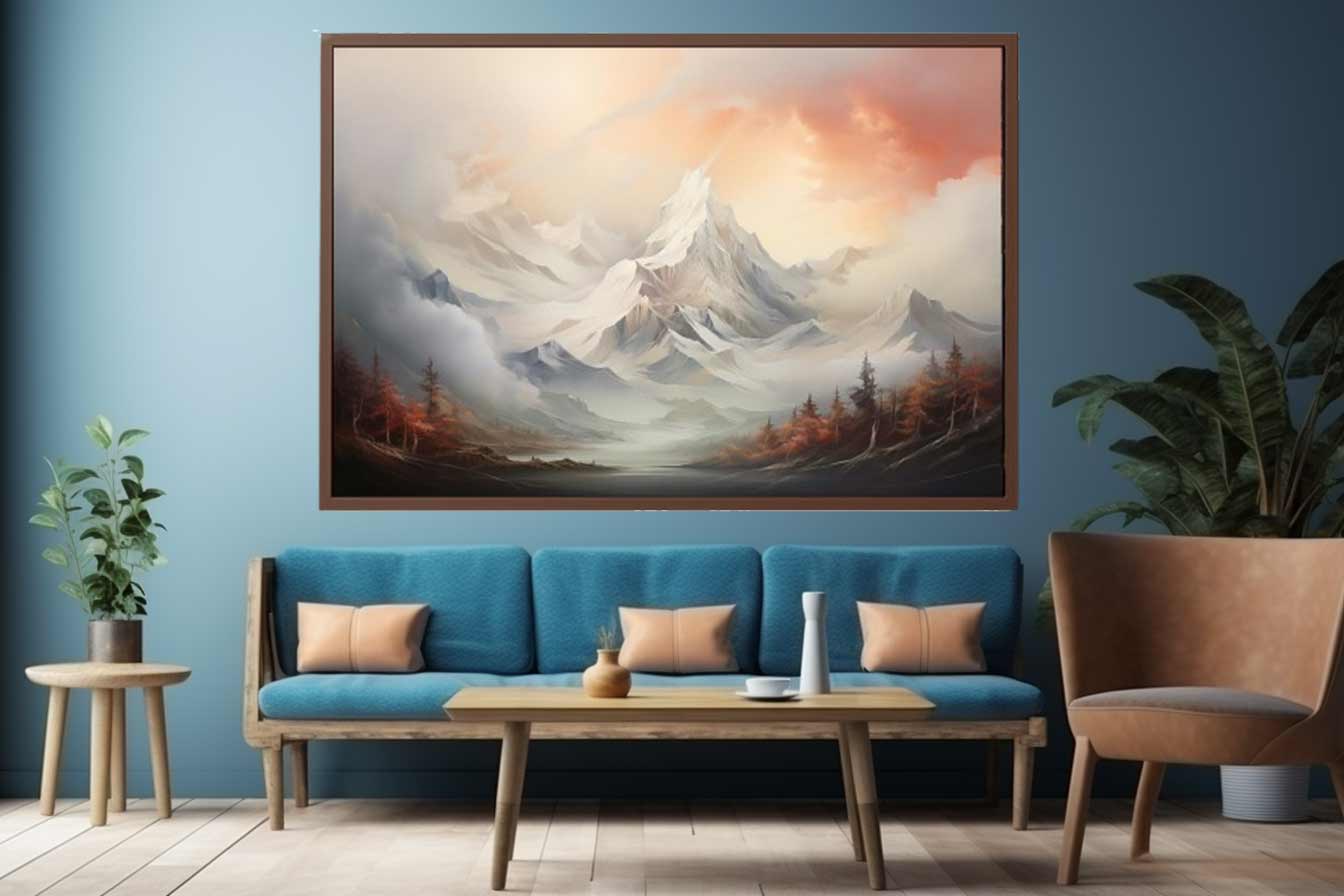 White Mountian  Canvas Art Print-2