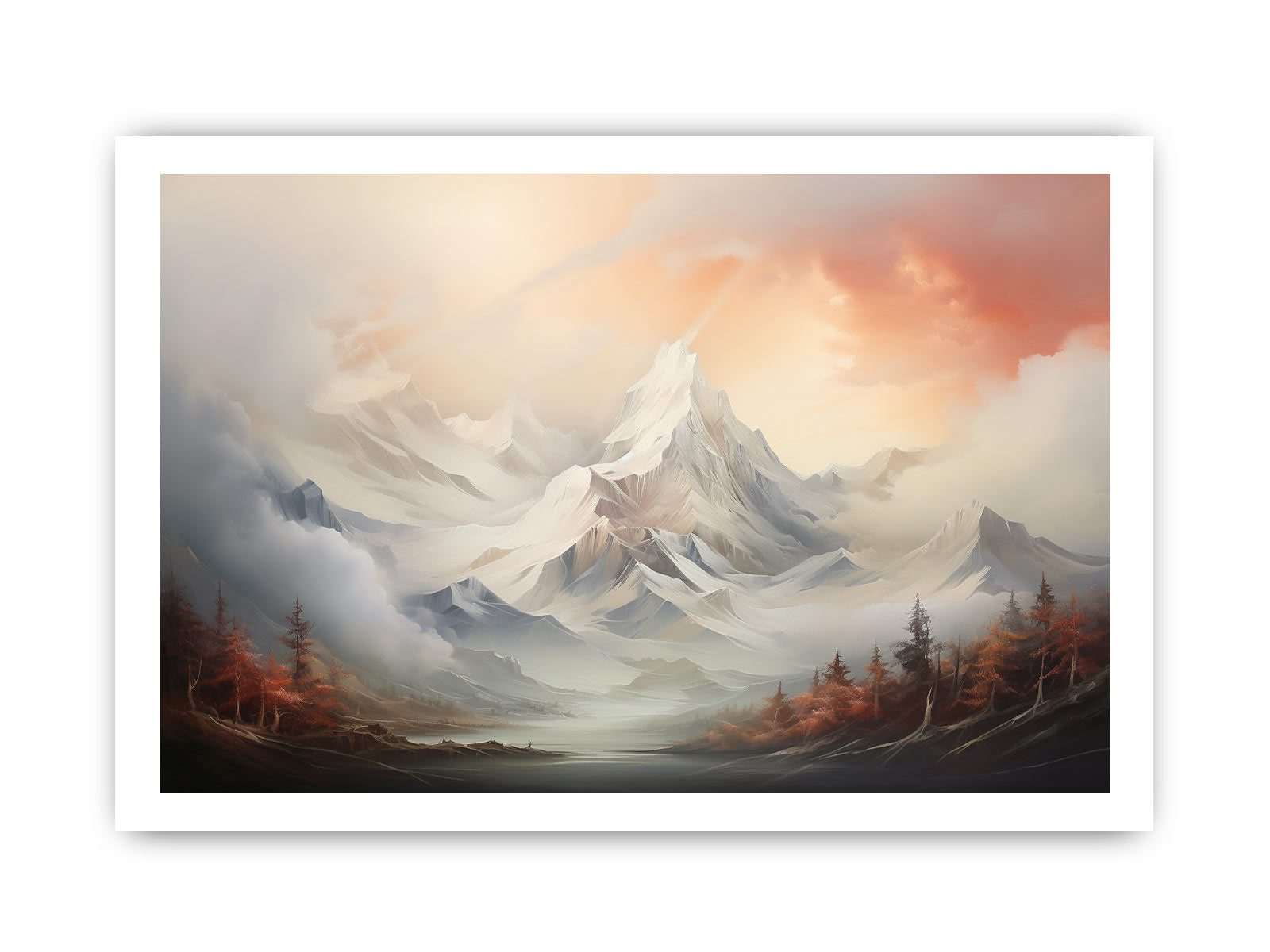 White Mountian  Canvas Art Print-8