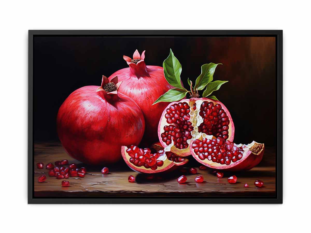 Pomegranate  Painting Canvas Art Print-4