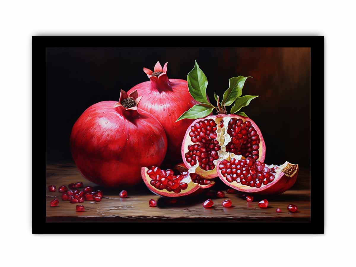 Pomegranate  Painting Canvas Art Print-7