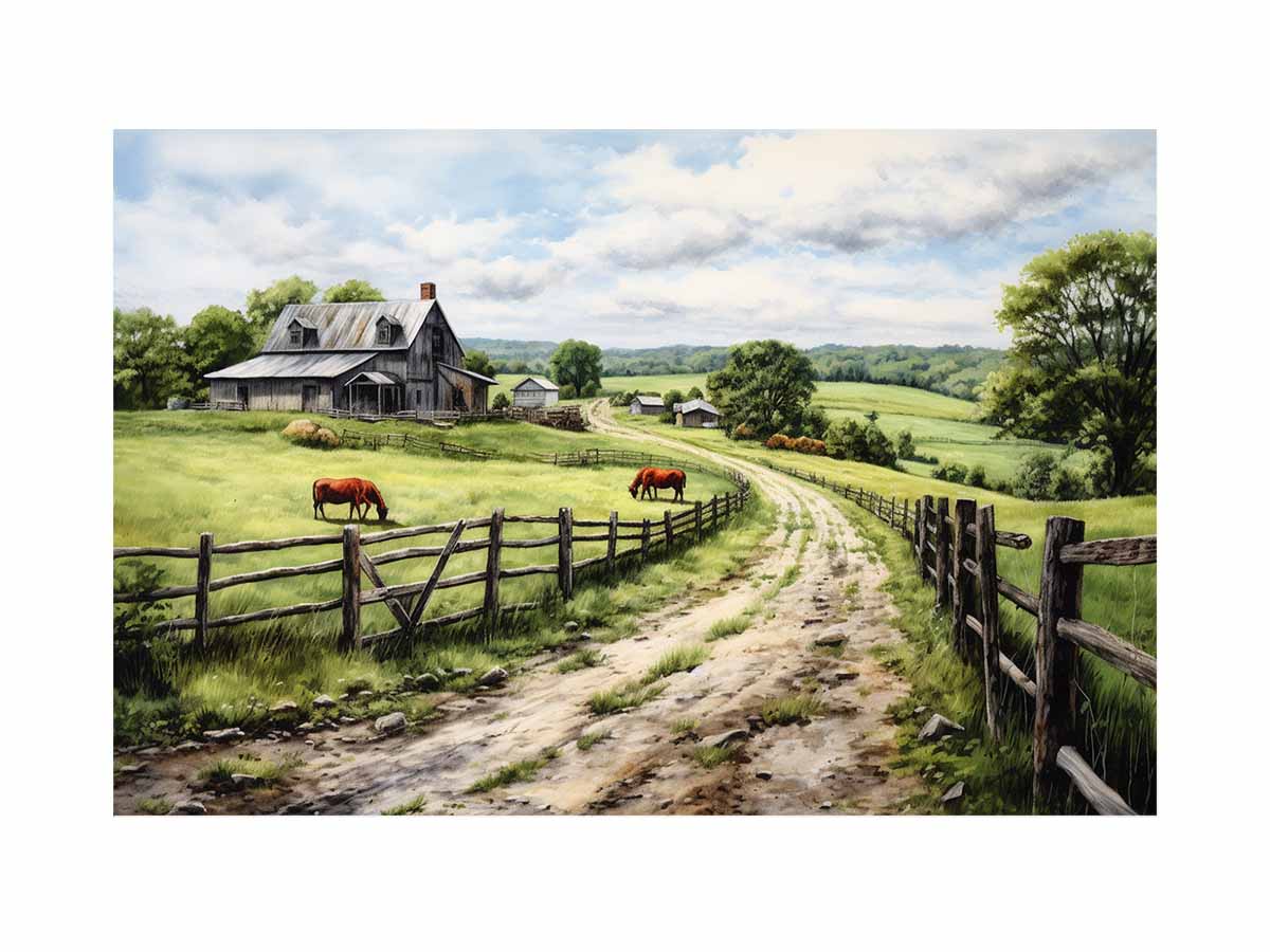 Country Artwork Canvas Art Print-0