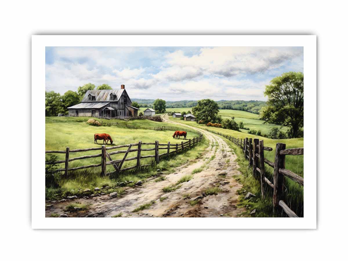 Country Artwork Canvas Art Print-8