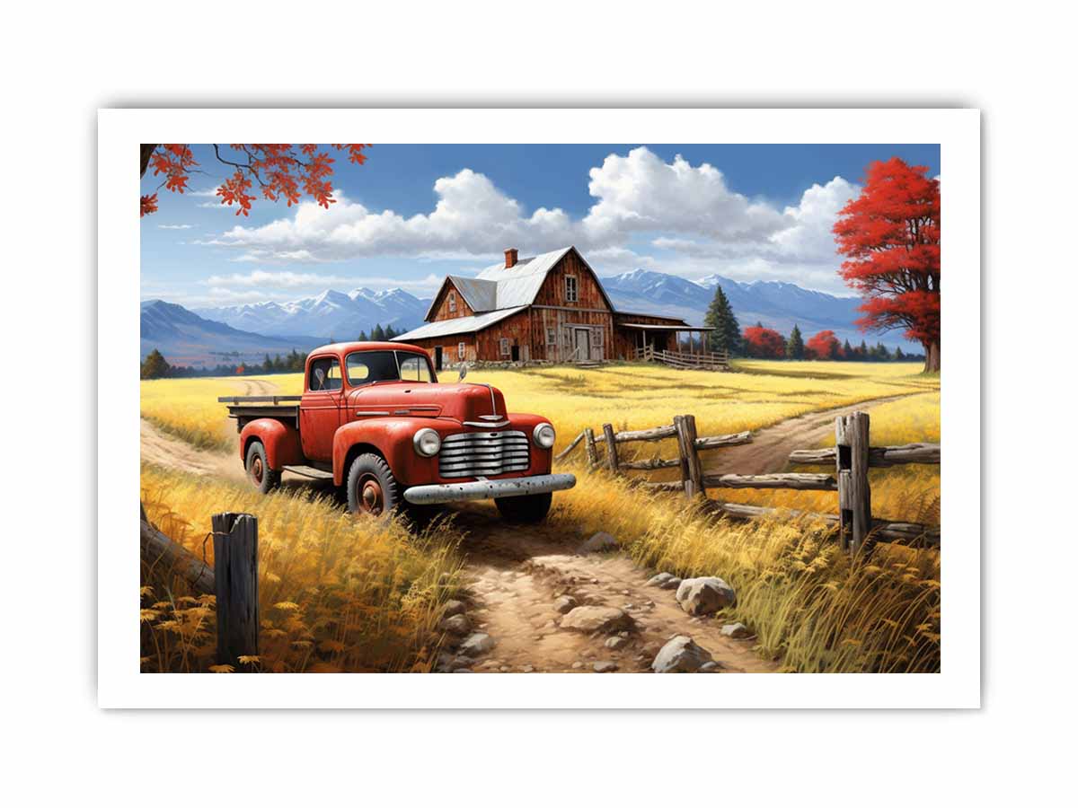Country Side Artwork Painting Print-8