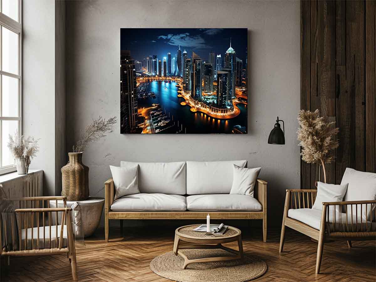 Dubai Artwork Canvas Art Print-1
