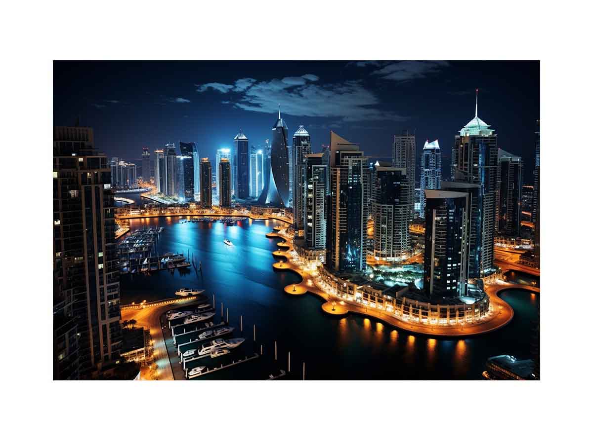 Dubai Artwork Canvas Art Print-0