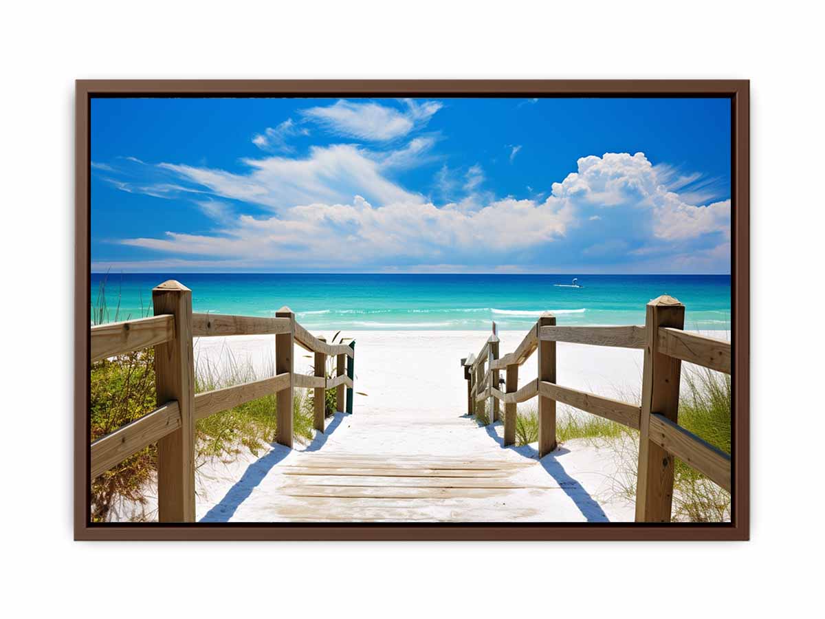 Beach Path Painting Canvas Art Print-6
