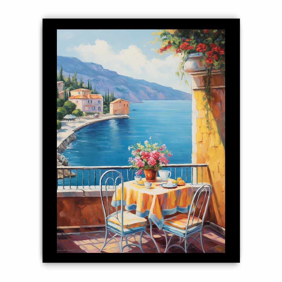 Mediterranean Art Painting  Canvas Art Print-7