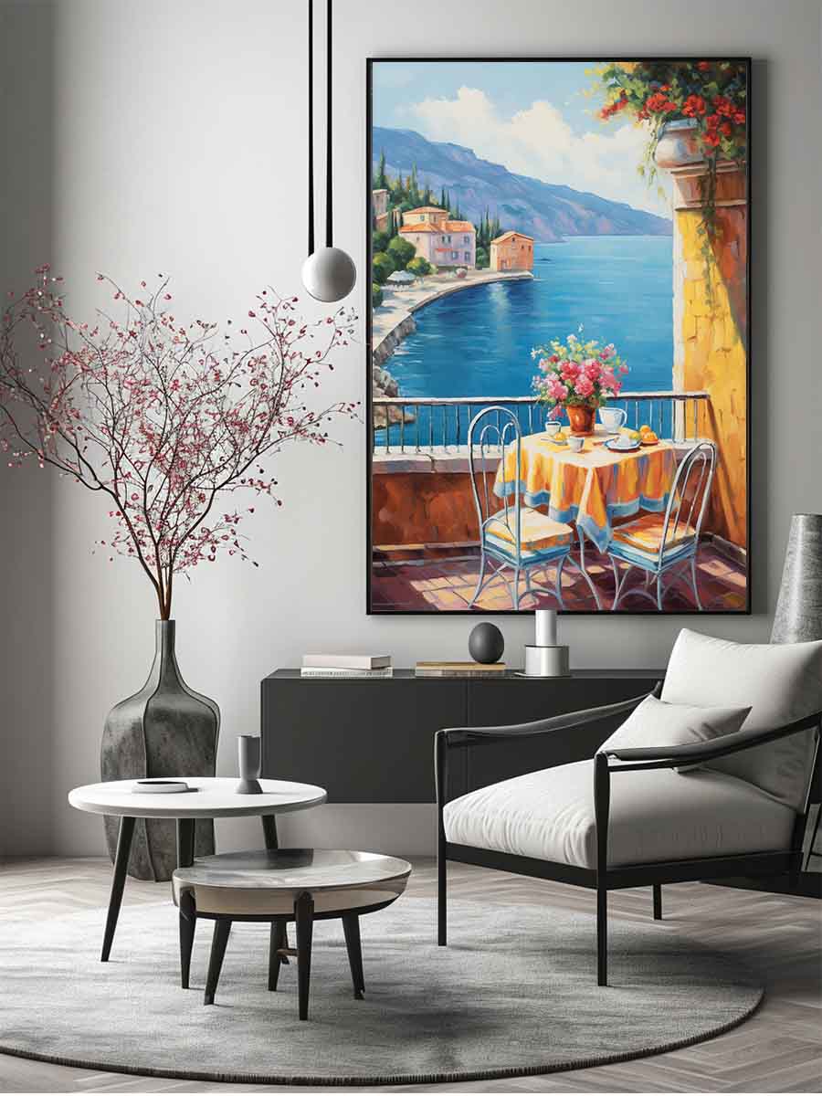 Mediterranean Art Painting  Canvas Art Print-1