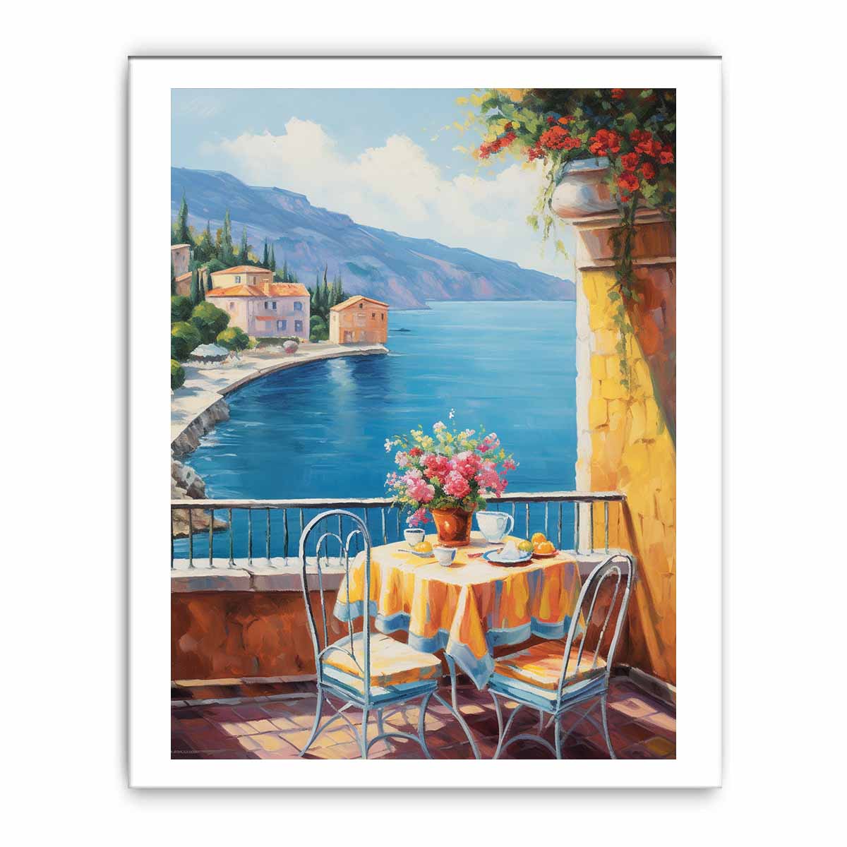 Mediterranean Art Painting  Canvas Art Print-8