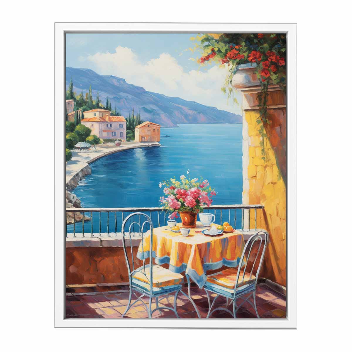 Mediterranean Art Painting  Canvas Art Print-5