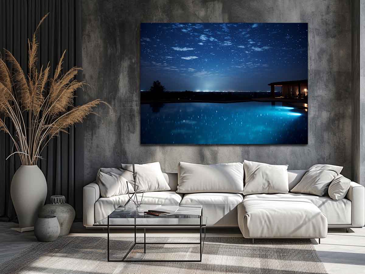 Dream House Galxy stars Artwork Canvas Art Print-1