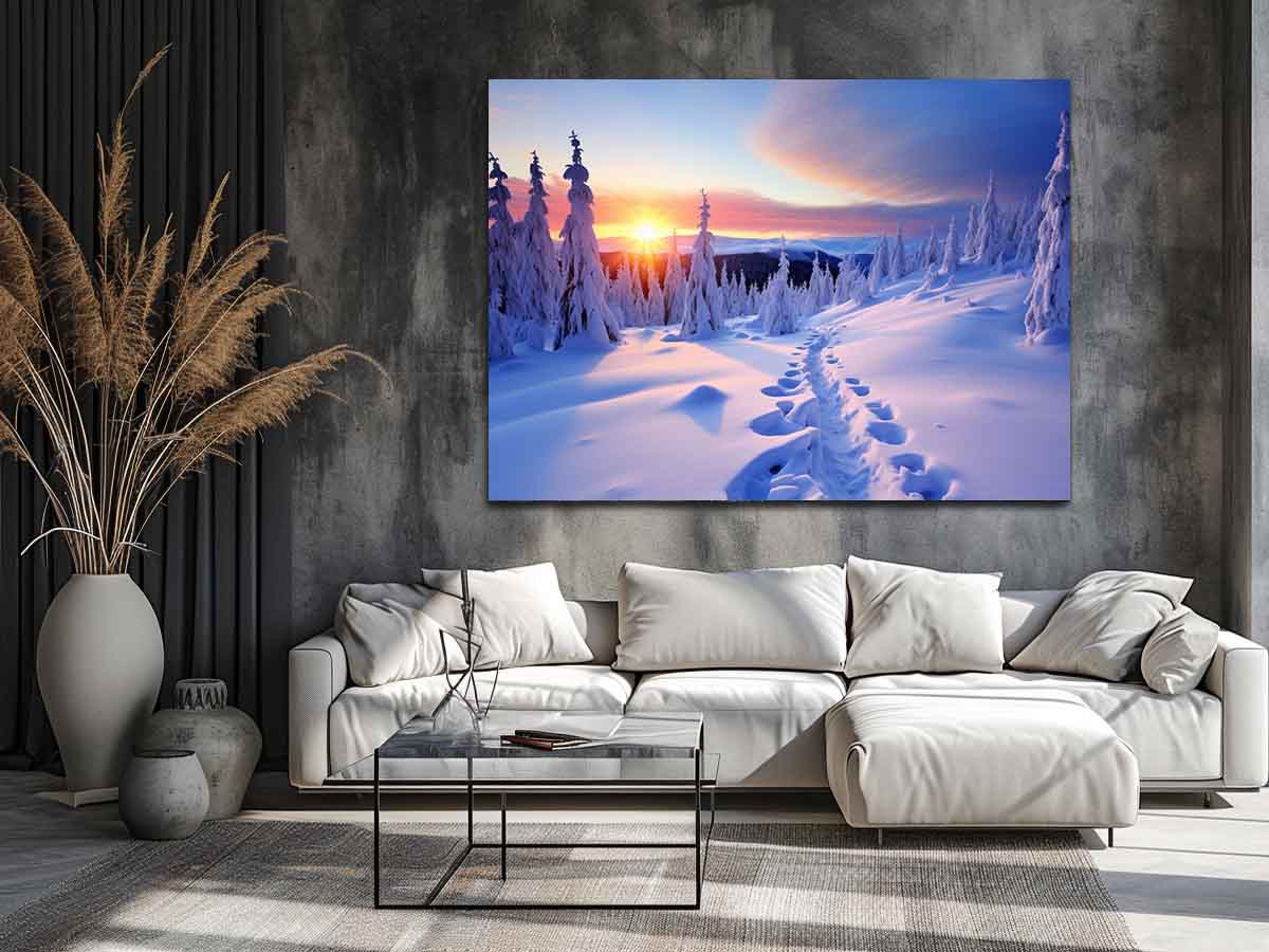 Sunrise in Switzerland Canvas Art Print-1