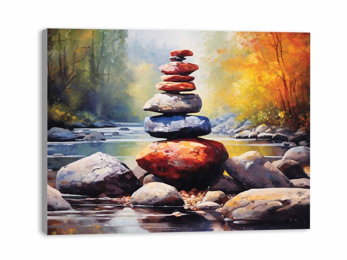 Stacking Stones Canvas Art Print-0