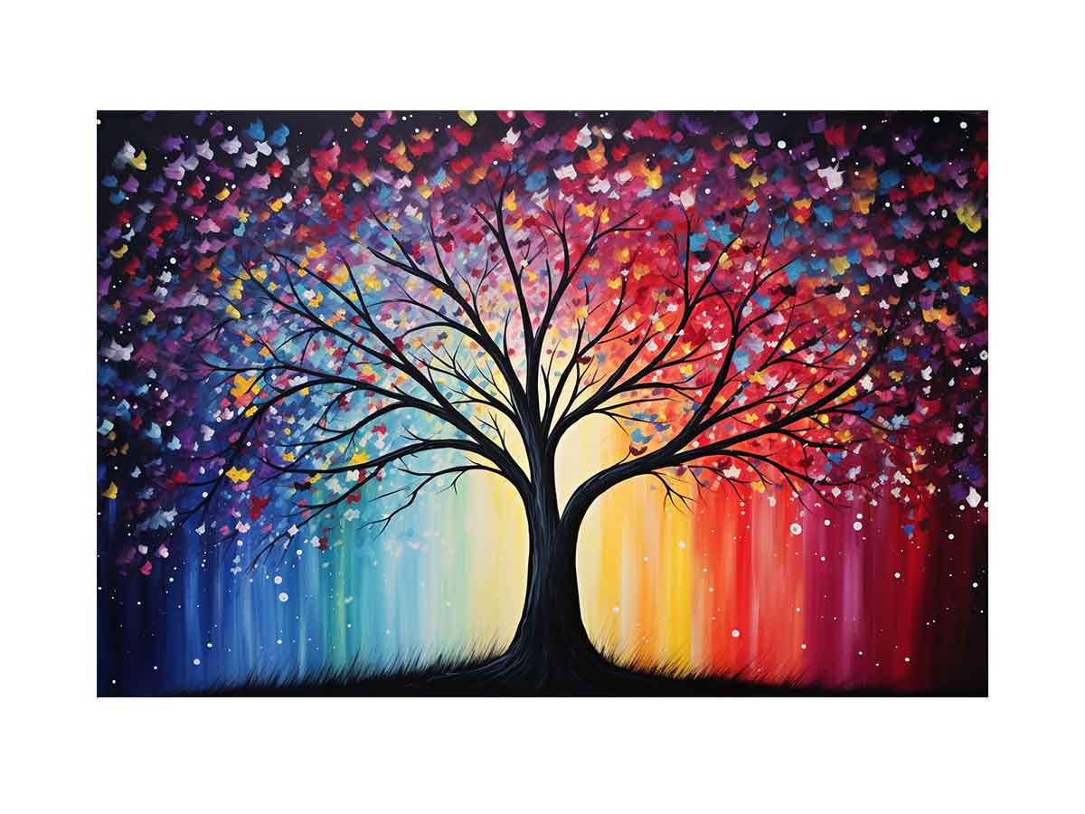 Sparkling Tree  Canvas Art  Print Painting-0