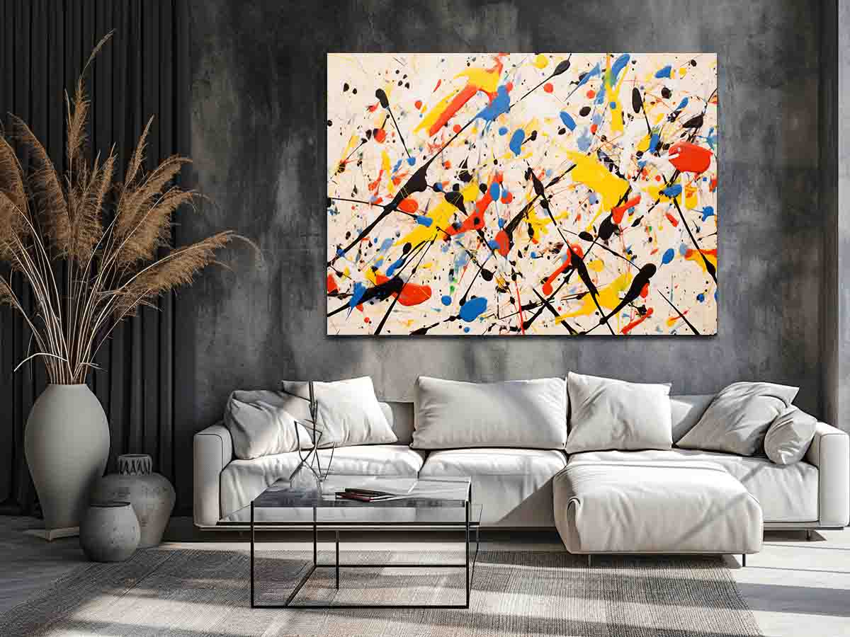 Jackson Pollock Inspired Drop painting  Canvas Art Print-2