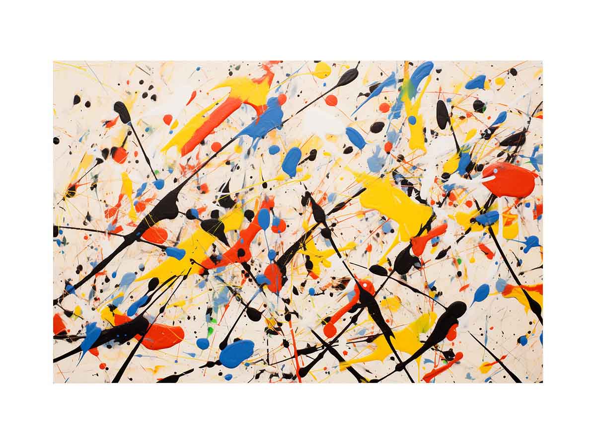 Jackson Pollock Inspired Drop painting  Canvas Art Print-0