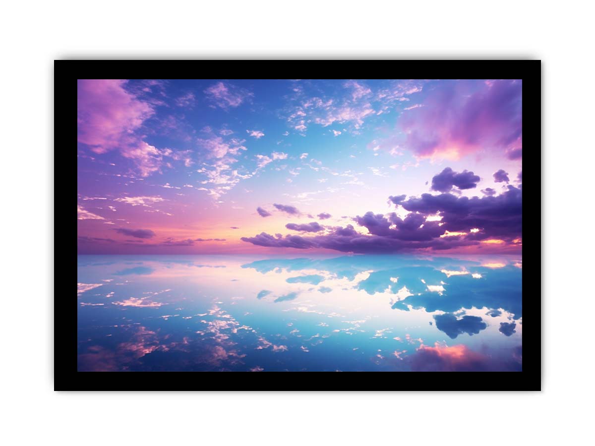 Beautiful Pink Blue Artwork Canvas Art Print-7