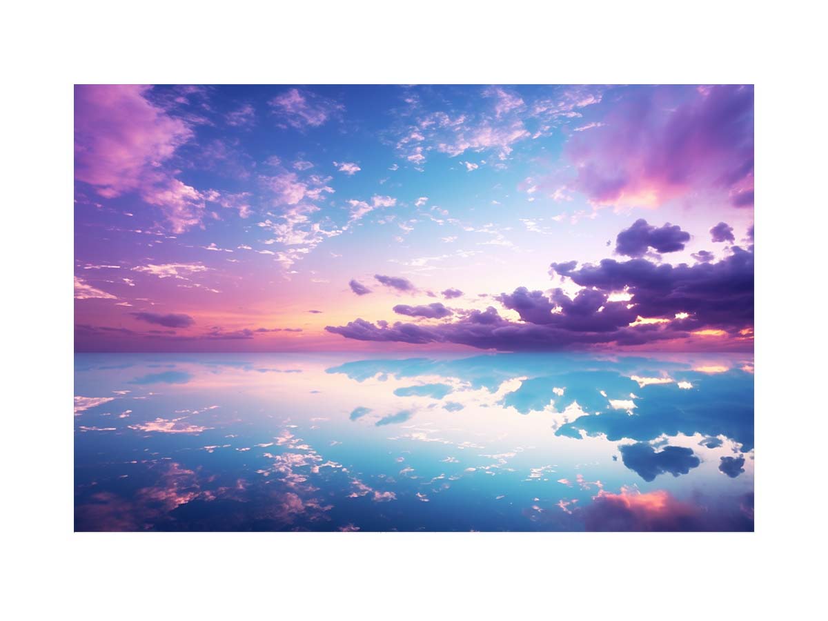 Beautiful Pink Blue Artwork Canvas Art Print-0