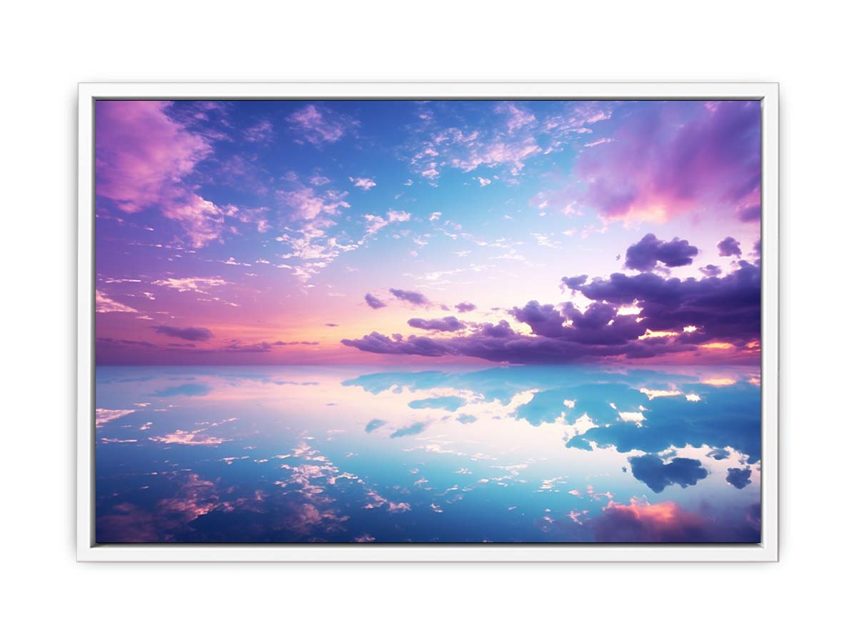 Beautiful Pink Blue Artwork Canvas Art Print-5