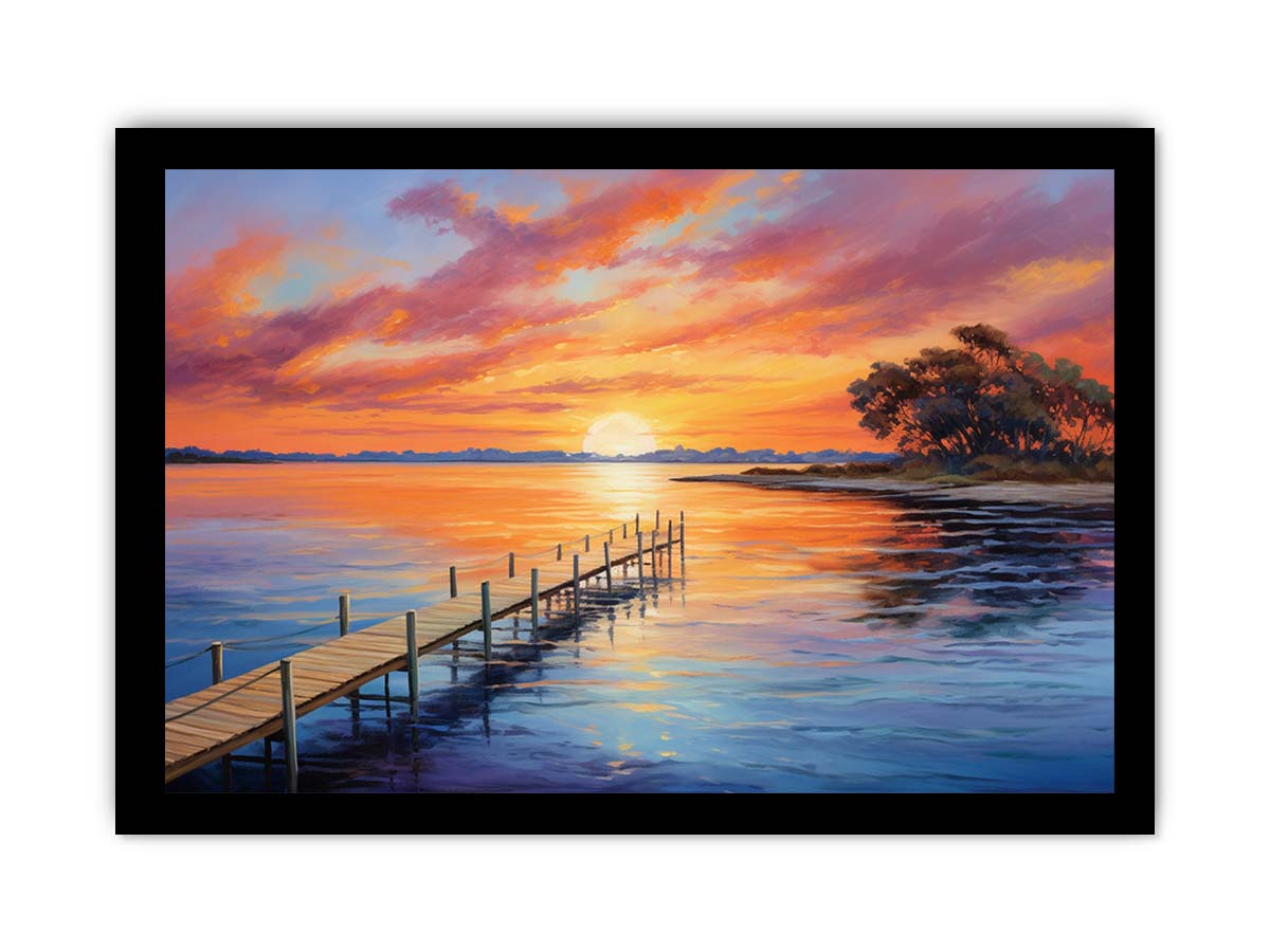 Jetty Sunset  Canvas Painting-7
